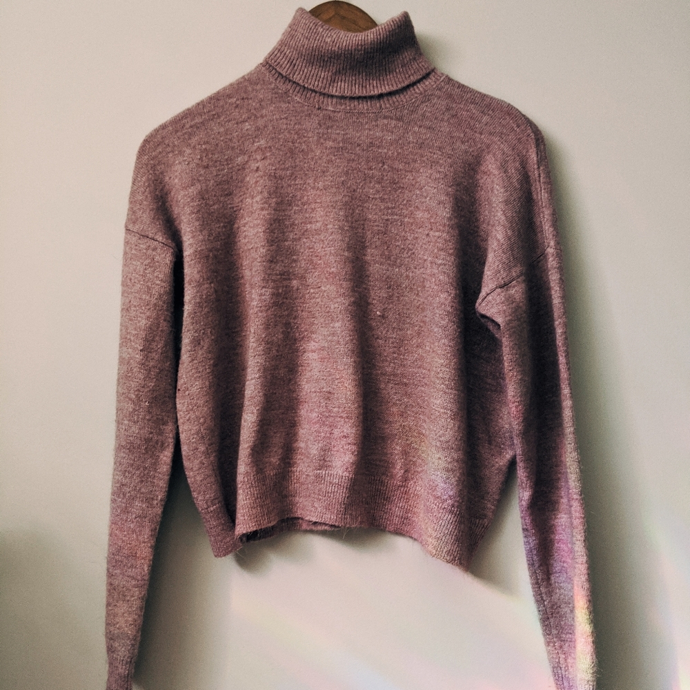 Garage cropped turtleneck sweater